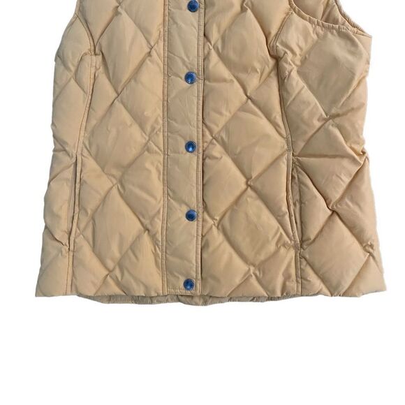 Lands' End Puffer Vest Down Filled Diamond Quilt Mineral Yellow Women's XS 2-4 - Picture 4 of 9